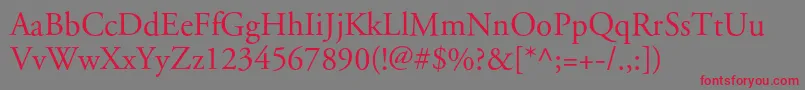Apcgaramondc Font – Red Fonts on Gray Background