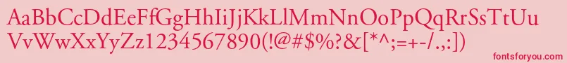Apcgaramondc Font – Red Fonts on Pink Background