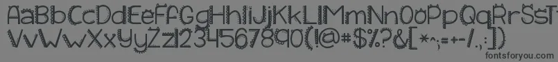 Kgiliketomoveit-fontti – mustat fontit harmaalla taustalla