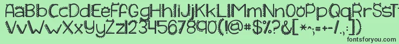 Kgiliketomoveit Font – Black Fonts on Green Background