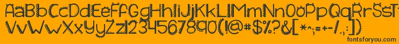 Kgiliketomoveit Font – Black Fonts on Orange Background