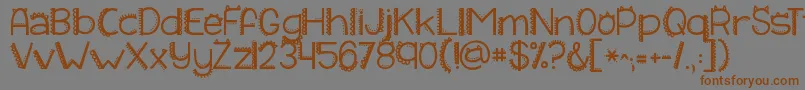 Kgiliketomoveit Font – Brown Fonts on Gray Background