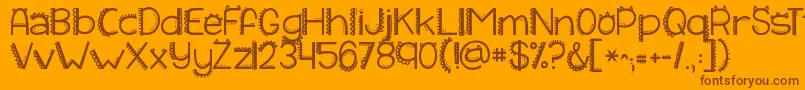 Kgiliketomoveit Font – Brown Fonts on Orange Background