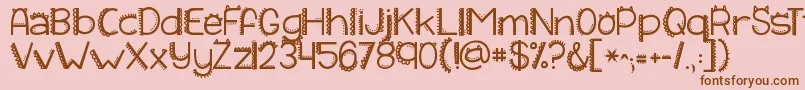 Kgiliketomoveit Font – Brown Fonts on Pink Background