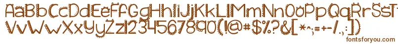 Kgiliketomoveit-fontti – ruskeat fontit valkoisella taustalla