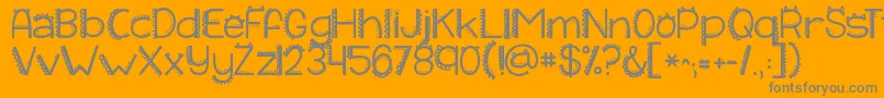 Kgiliketomoveit Font – Gray Fonts on Orange Background