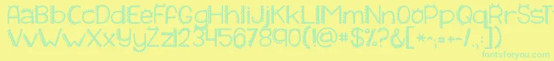 Weitere Informationen zur Kgiliketomoveit-Schriftart Kgiliketomoveit-Schriftart – Grüne Schriften auf gelbem Hintergrund