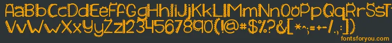 Kgiliketomoveit Font – Orange Fonts on Black Background