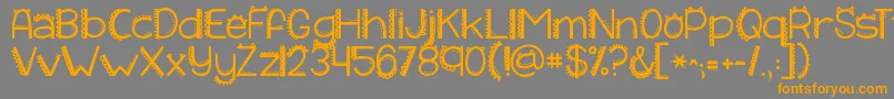 Kgiliketomoveit Font – Orange Fonts on Gray Background