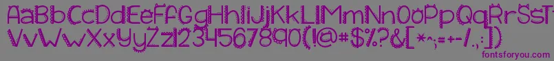 Шрифт Kgiliketomoveit – фиолетовые шрифты на сером фоне
