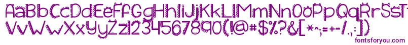 Kgiliketomoveit Font – Purple Fonts on White Background