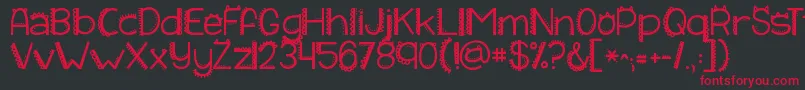 Kgiliketomoveit Font – Red Fonts on Black Background