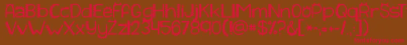 Kgiliketomoveit Font – Red Fonts on Brown Background