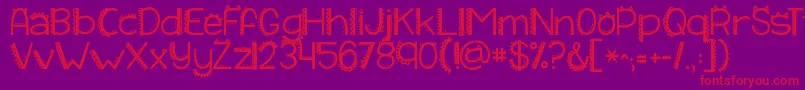 Kgiliketomoveit Font – Red Fonts on Purple Background