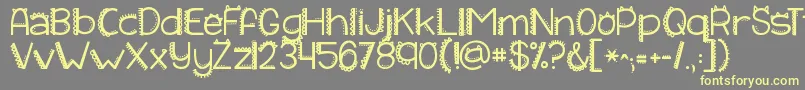 More about Kgiliketomoveit Font Kgiliketomoveit Font – Yellow Fonts on Gray Background