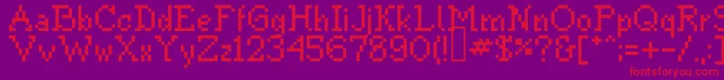 Thissmacky Font – Red Fonts on Purple Background