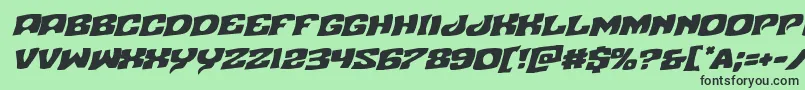 Шрифт Nuevopassionrotal – чёрные шрифты на зелёном фоне