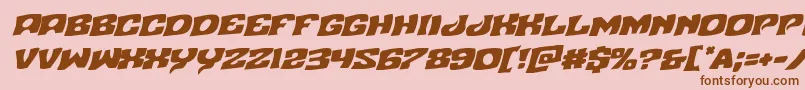 Nuevopassionrotal Font – Brown Fonts on Pink Background