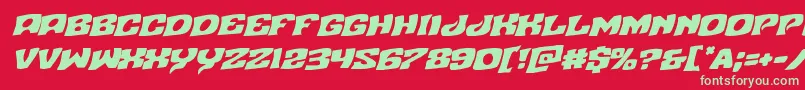 Nuevopassionrotal Font – Green Fonts on Red Background