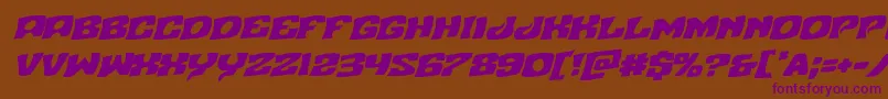 Nuevopassionrotal Font – Purple Fonts on Brown Background