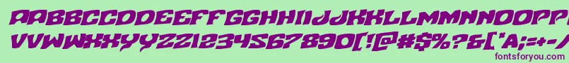 Nuevopassionrotal Font – Purple Fonts on Green Background