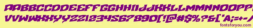 Nuevopassionrotal Font – Purple Fonts on Yellow Background