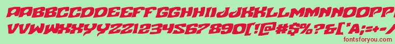 Nuevopassionrotal Font – Red Fonts on Green Background