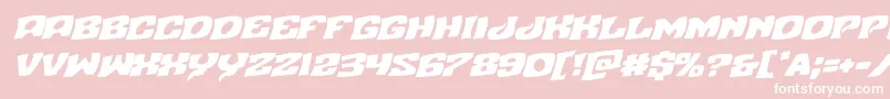 Шрифт Nuevopassionrotal – белые шрифты на розовом фоне