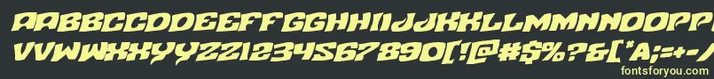 Nuevopassionrotal Font – Yellow Fonts on Black Background