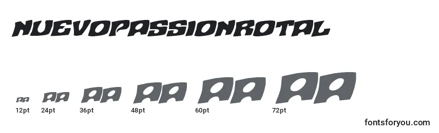 Nuevopassionrotal Font Sizes