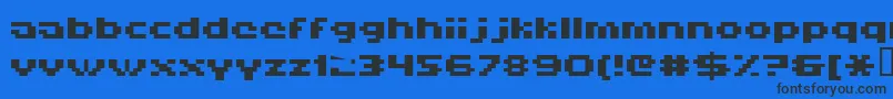 Hiskyf69 Font – Black Fonts on Blue Background