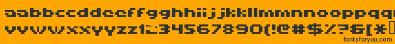 Police Hiskyf69 – polices noires sur fond orange