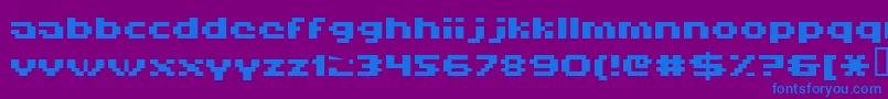 Hiskyf69-fontti – siniset fontit violetilla taustalla