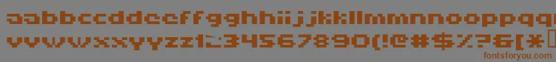 Czcionka Hiskyf69 – brązowe czcionki na szarym tle