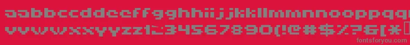 Hiskyf69 Font – Gray Fonts on Red Background