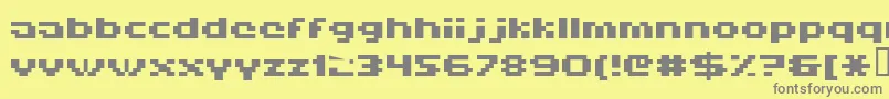 Hiskyf69 Font – Gray Fonts on Yellow Background