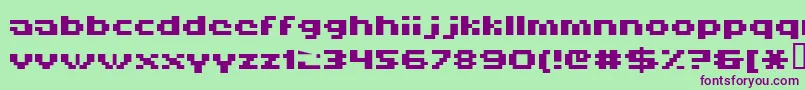 Hiskyf69 Font – Purple Fonts on Green Background