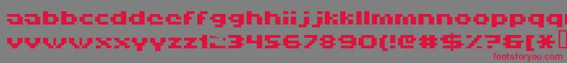 Hiskyf69-Schriftart – Rote Schriften auf grauem Hintergrund
