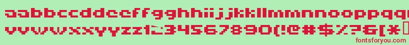 フォントHiskyf69 – 赤い文字の緑の背景