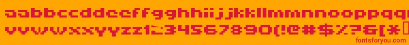 Hiskyf69 Font – Red Fonts on Orange Background