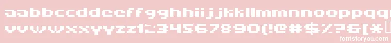 フォントHiskyf69 – ピンクの背景に白い文字