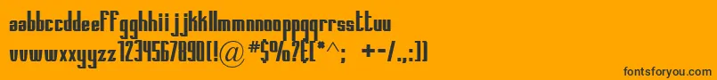 Printedcircuitboard Font – Black Fonts on Orange Background