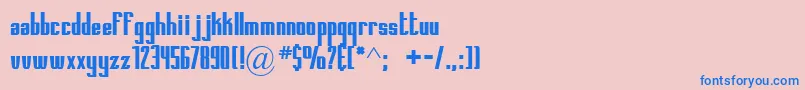 Printedcircuitboard Font – Blue Fonts on Pink Background