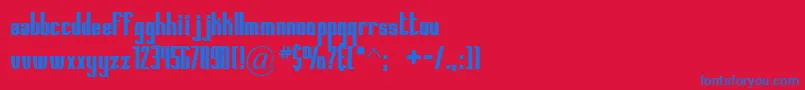 Printedcircuitboard Font – Blue Fonts on Red Background