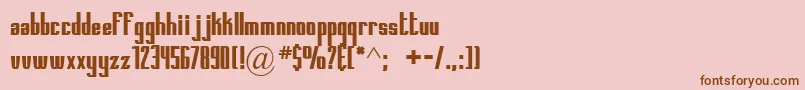 Printedcircuitboard Font – Brown Fonts on Pink Background