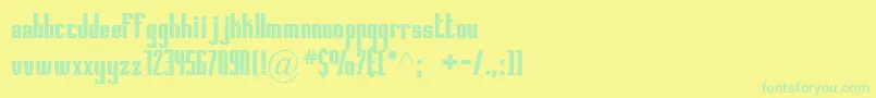 Printedcircuitboard Font – Green Fonts on Yellow Background