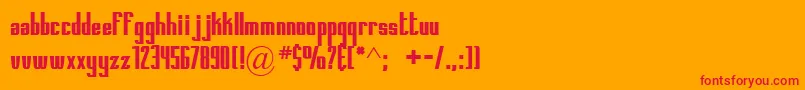 フォントPrintedcircuitboard – オレンジの背景に赤い文字