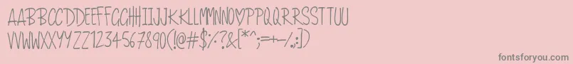Więcej informacji o czcionce LoveAndRomance Czcionka LoveAndRomance – szare czcionki na różowym tle