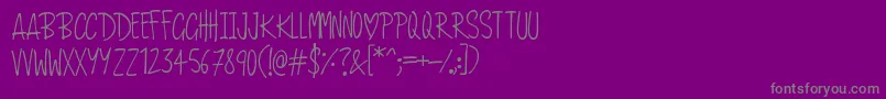 LoveAndRomance Font – Gray Fonts on Purple Background