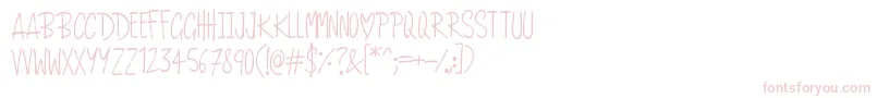 LoveAndRomance Font – Pink Fonts on White Background
